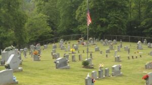 The Dewey Memorial Cemetery.  The photograph was taken by Joanna Adams Sergent