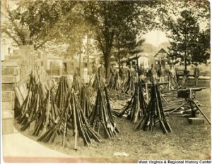 Confiscated Guns when the trouble started at the Paint-Cabin Creek Strike