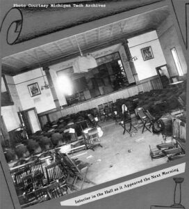 The aftermath of the deadly Christmas Eve party in which 73 people including children died.