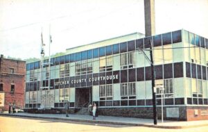The photo came from the article:  156 years of courthouses by the Mountain Eagle
Wednesday, November 4, 1998