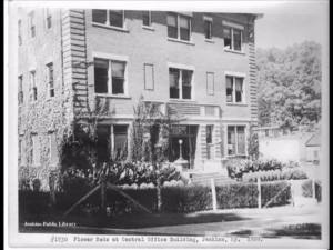 The library would be located in the middle section of the ground floor of the Consolidation Coal Company building.  The photographer and date are unknown.