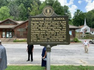 Historical Marker #2607 dedicated to Dunham High School