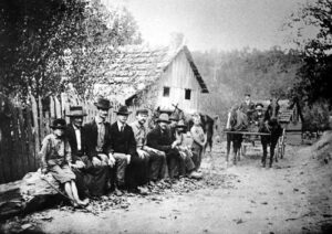 A Photograph believed to be taken in front of Marshall John Wright's home sometime during the late 1800s to early 1900s.   
