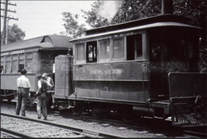 Hercules Engine and rail car on the Mammoth Cave railroad