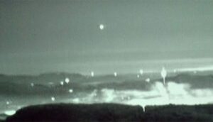 Modern photograph of the Brown Mountain Ghostly Lights.   The photographer and date are currently unknown.